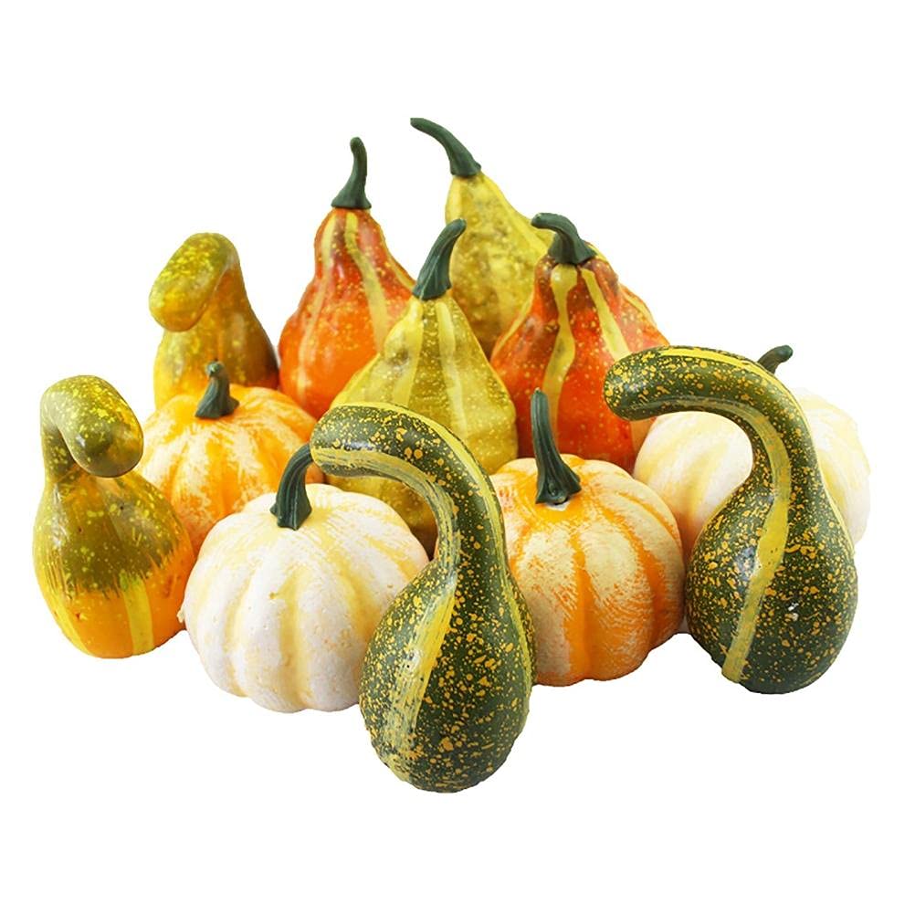 12 zucche di Simulazione di Halloween Modelli di Zucca in Schiuma Artificiale per la Decorazione di Halloween Little Surprise