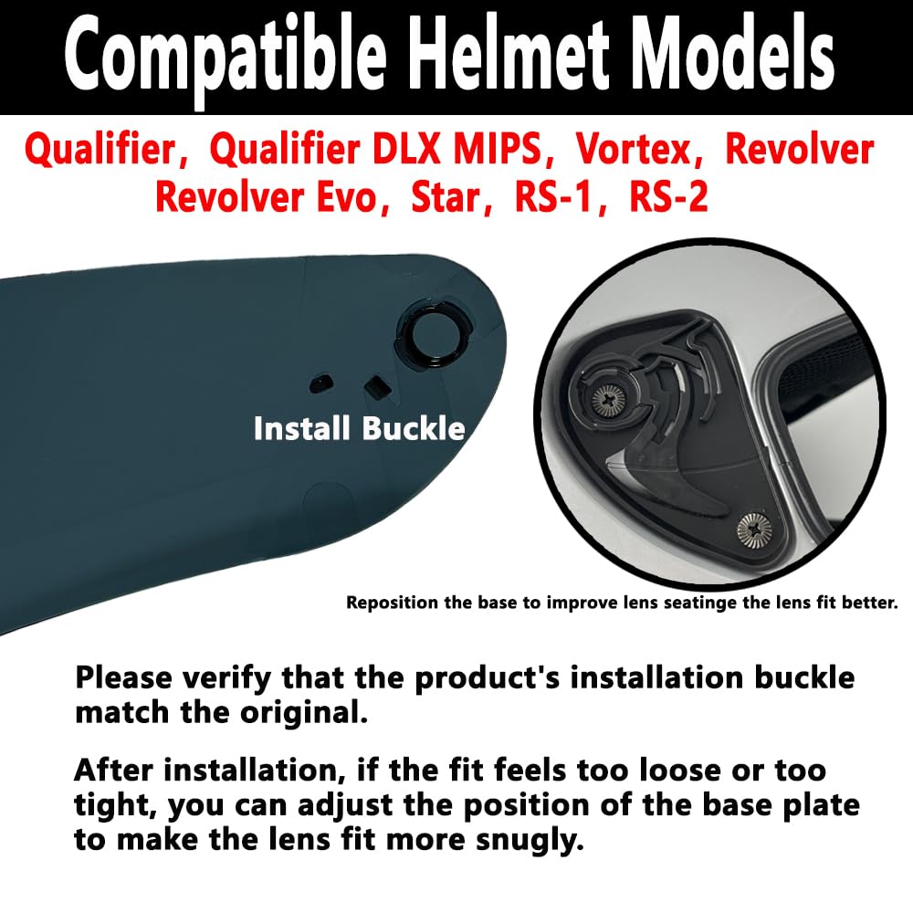Replacement Visor For Bell Star&frasl;Vortex&frasl;RS-1&frasl;Revolver Helmets