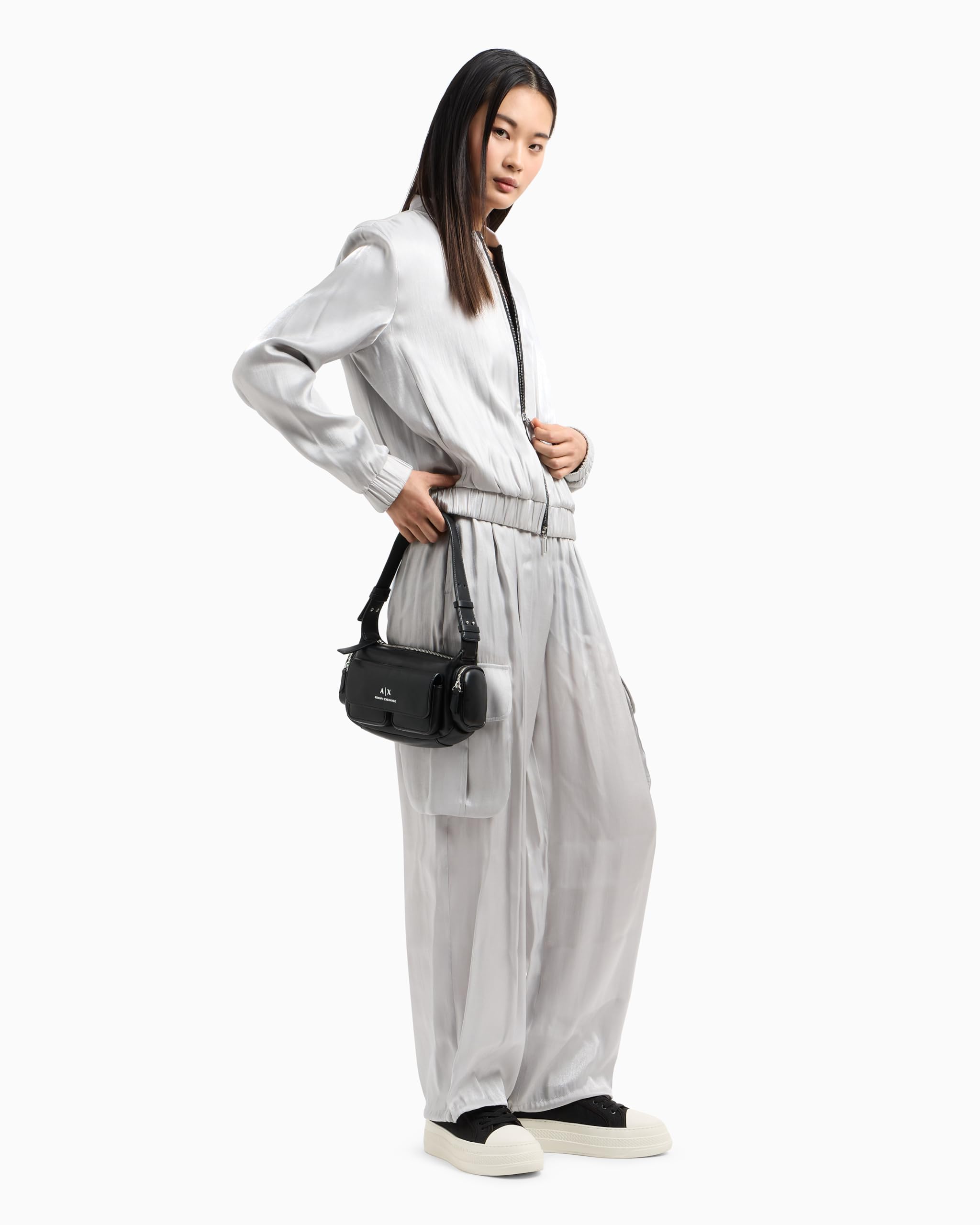Armani Exchange Metallic Cargo Pants Pantaloni Donna