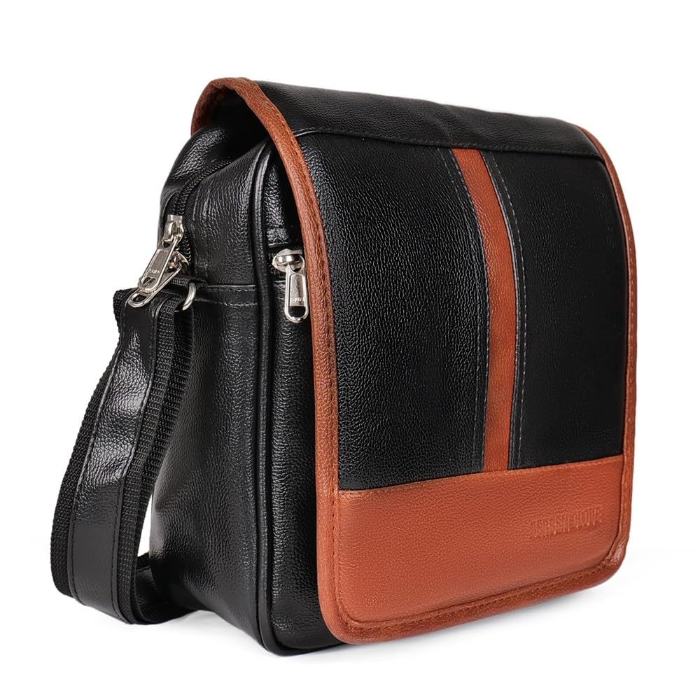 derben clove leather handbag Side Sling Office Messenger Shoulder Bag For Men and Women - Black | Stylish Handbags daily office going for men and ladies-picture-17