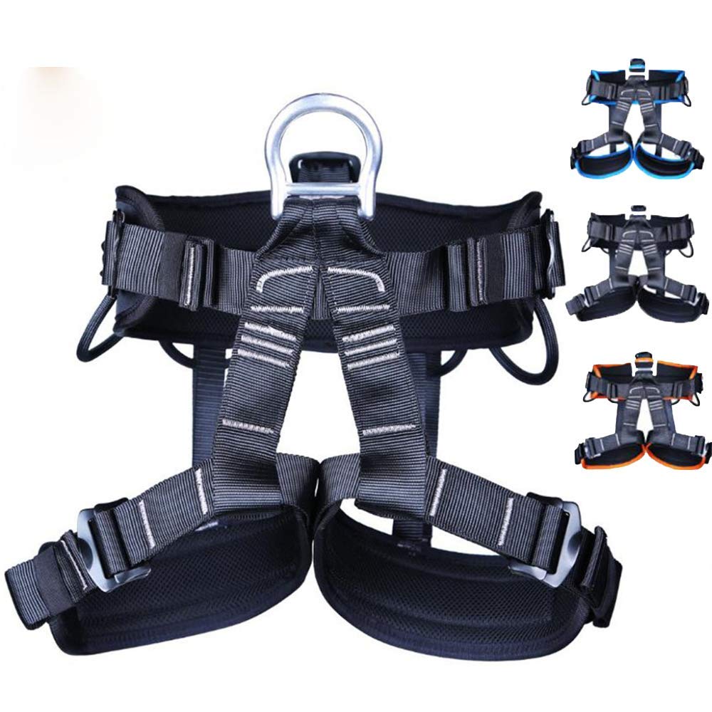 SwaYve Arnés de Escalada, Cinturón Seguro de Medio Cuerpo, Cinturones de Protección Contra Caídas para Montañismo, Escalada en Roca, Rescate Contra Incendios, Entrenamiento en Expansión, Equipo de Rap