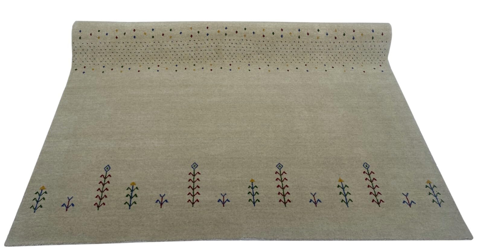AC3 Wollteppich Gold 200 x 300 cm 100% Wolle handgewebt