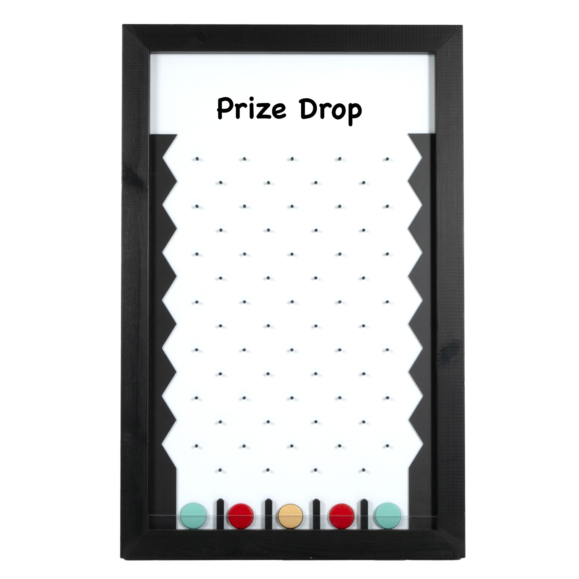 Ilyapa Large Prize Drop Board Game - 18x28 Inch Portable Penny Drop Game for Events and Trade Show - Wooden A-Frame Whiteboard Sign, Eraser