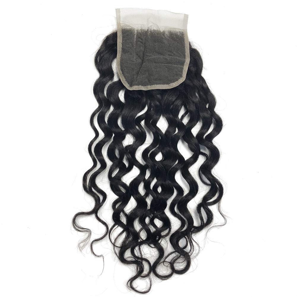 Peruvian Virgin Hair Natural Wave with Closure 4pcs Lot 14 14 14 With 12 Inch Top Closure With Bundles Unprocessed Human Hair Weft