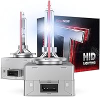 Vista 11 de Torchbeam Faros delanteros D3S HID, bombillas HID con 400% de brillo, bombillas de repuesto de xenón blanco diamante de 6000K, luces con anillo