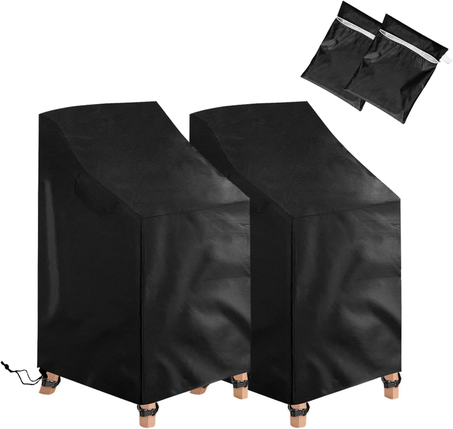 Ricyea Garden Stacking Chair Cover, 2 Pack Garden Chair Covers