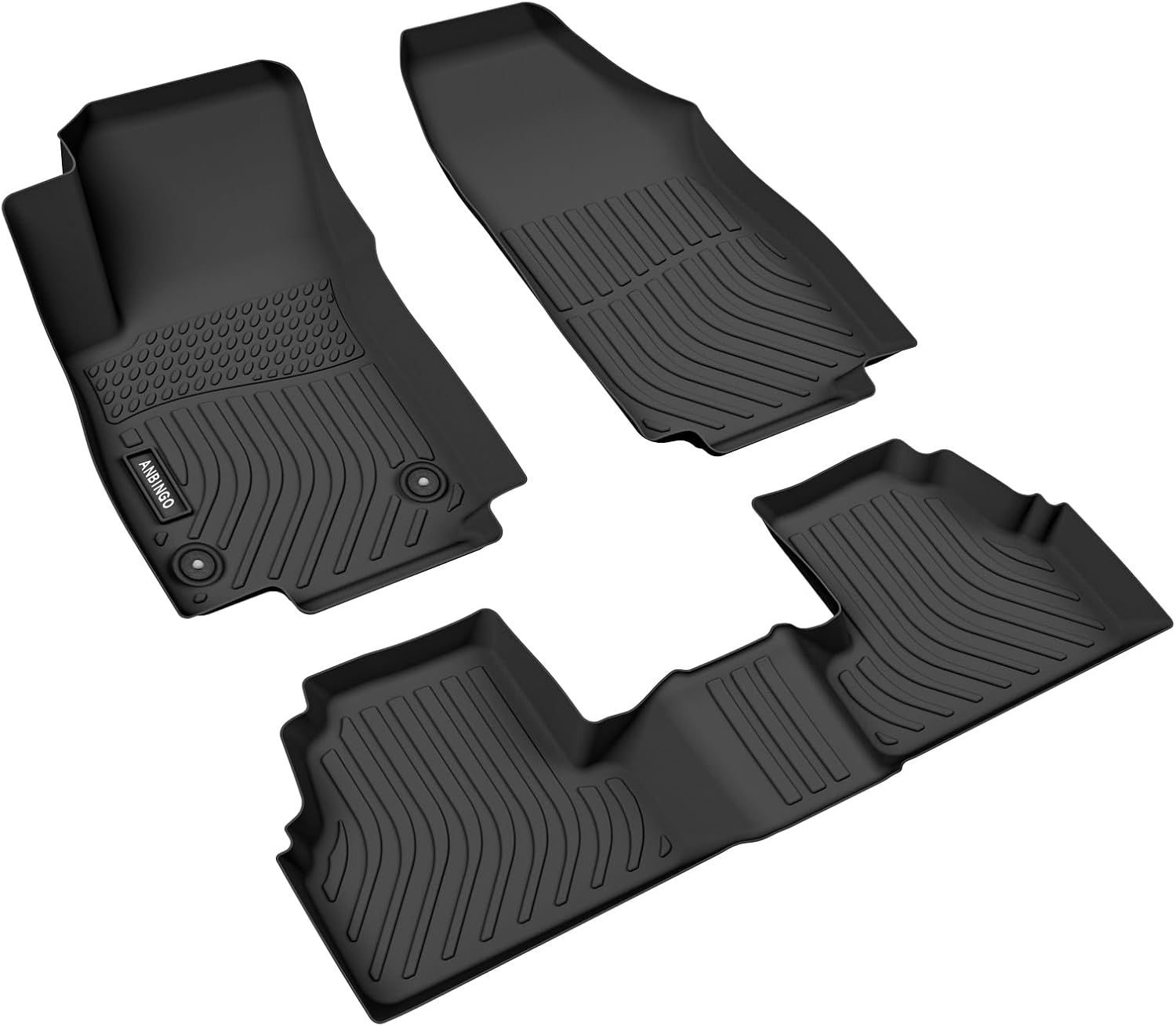 ANBINGO®-Floor Mats Custom for 2014-2022 Chevy Trax/2013-2022 Buick Encore (Not fit Encore GX) Waterproof Car Mats All Weather Guard TPE Automotive Floor Liners Front& Rear Row Full Set Black Chevrolet Trax / Buick Encore