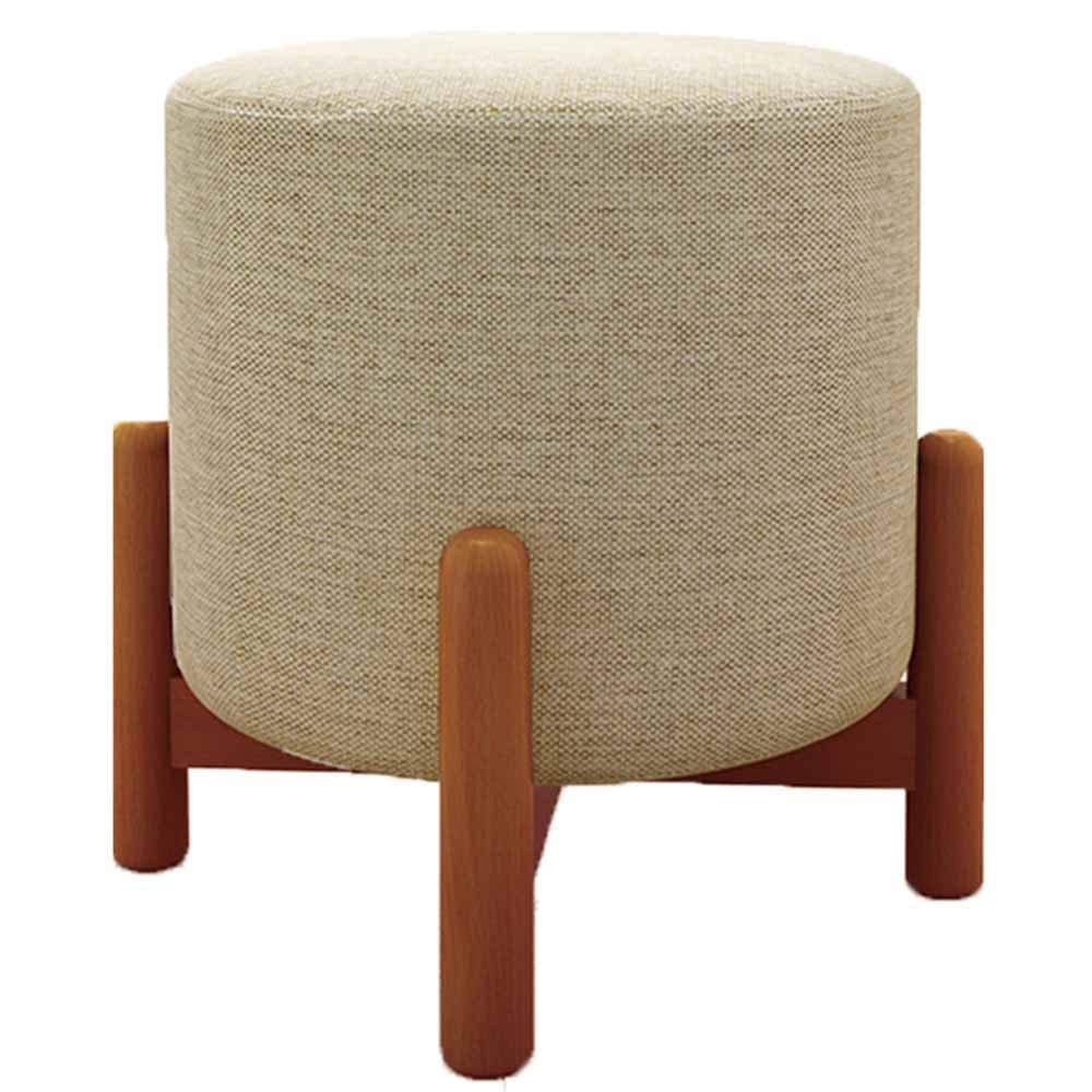 Repose-pieds en treillis de tissu et banc de chaussure en bois massif pour salon