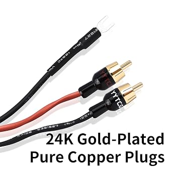 Phono Cable with Ground 6.56ft - All-in-One RCA Cable & Turntable Ground Wire,High Purity Oxygen-Free Copper,Premium Shielded for Turntable to Preamplifier, Static & Noise Free Premium Hifi Audi