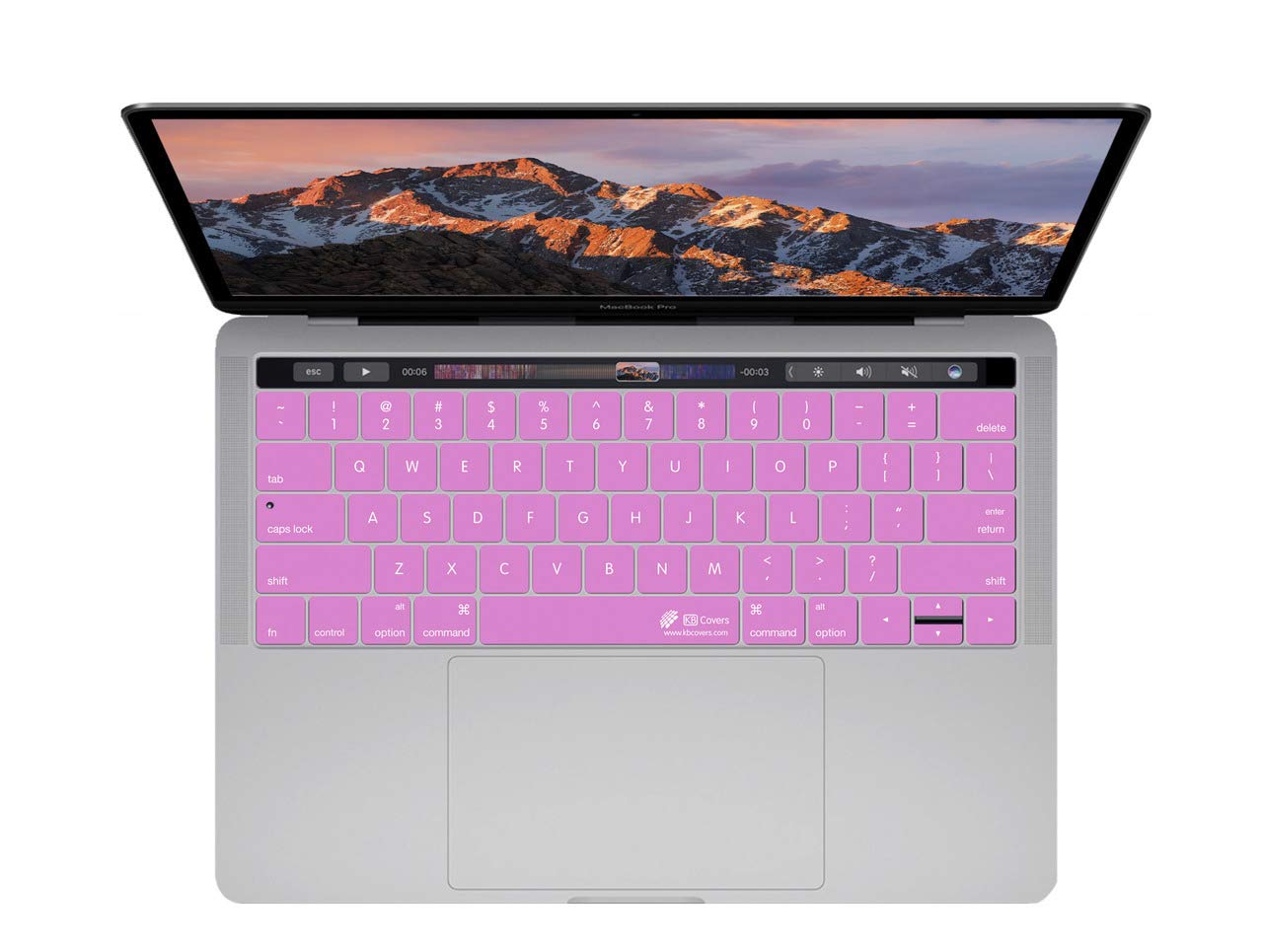 KB CoversKeyboard Cover - for MacBook Pro - w/Touch Bar - Ultra-Thin and Precision Fit - Highly Responsive Soft Slilicon keyboard cover - Pink