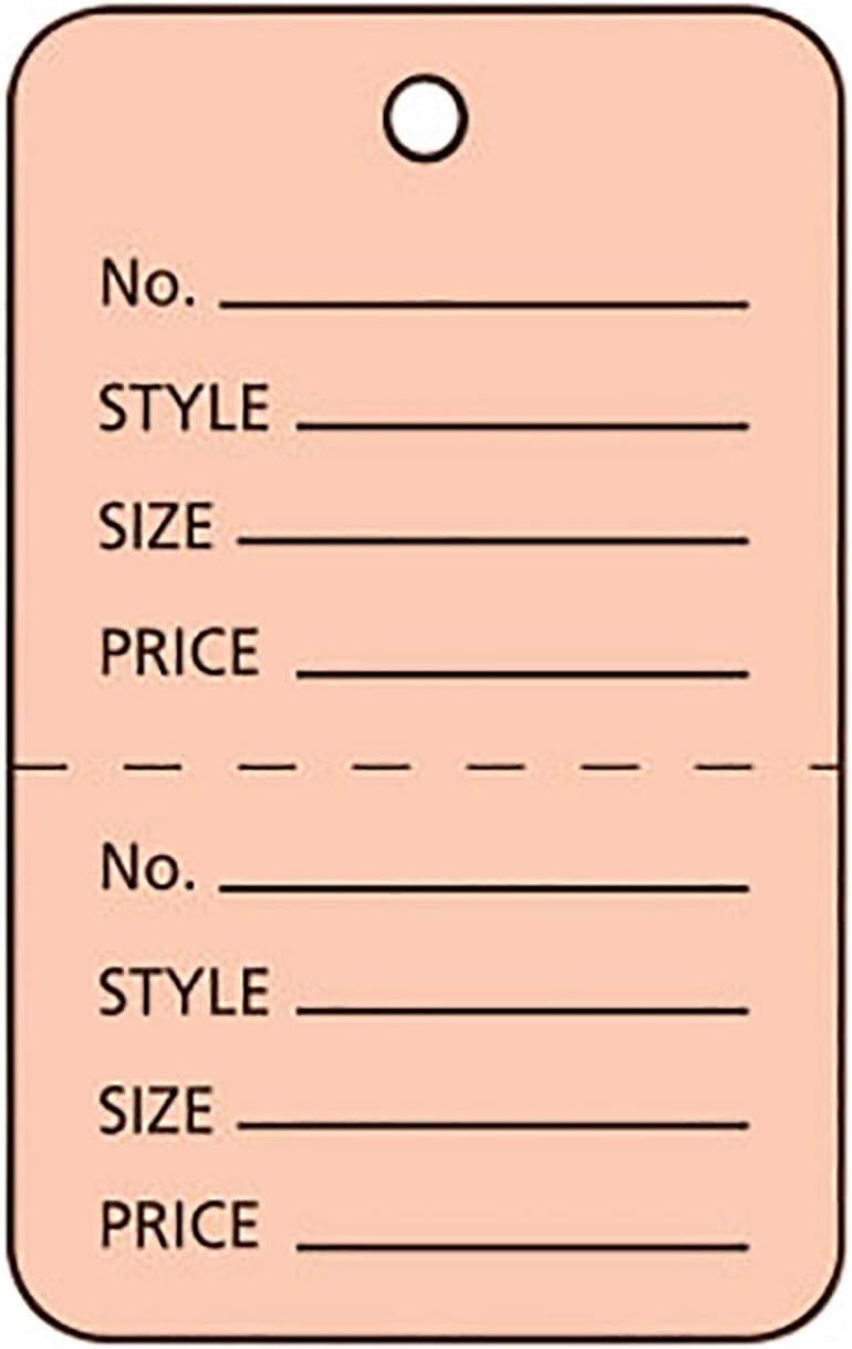 SSWBasics Pink Perforated Clothing Tags - 1,000 Unstrung Tags for Clothes - Coupon Price Tags - Clothing Tags and Labels - 1¾” W x 2⅞”H