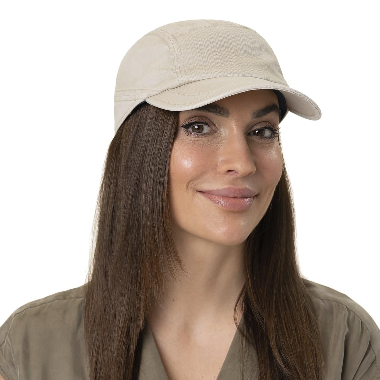 Mayser Czapka z Daszkiem Bawełniana SpeedyMężczyźni - Made in the EU przeciwsloneczna baseball cap na lato daszkiem, Zapięcie rzepy wiosna-lato - 58 cm jasnobeżowy