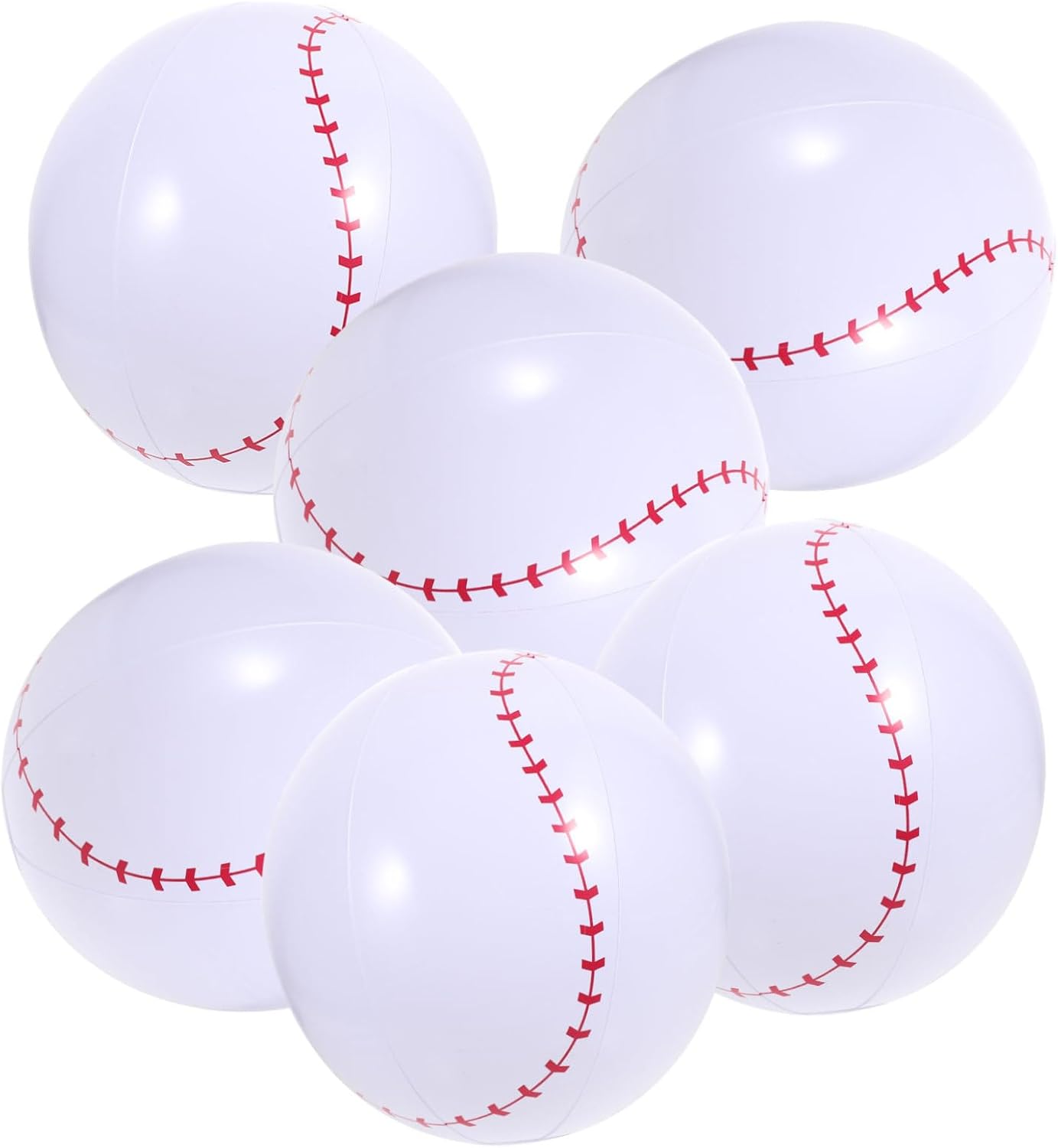 1Set Inflatable Pool Balls Summer Beach with Pump Lightweight Baseballs for Outdoor Fun Swimming Pool Games and Party Activities