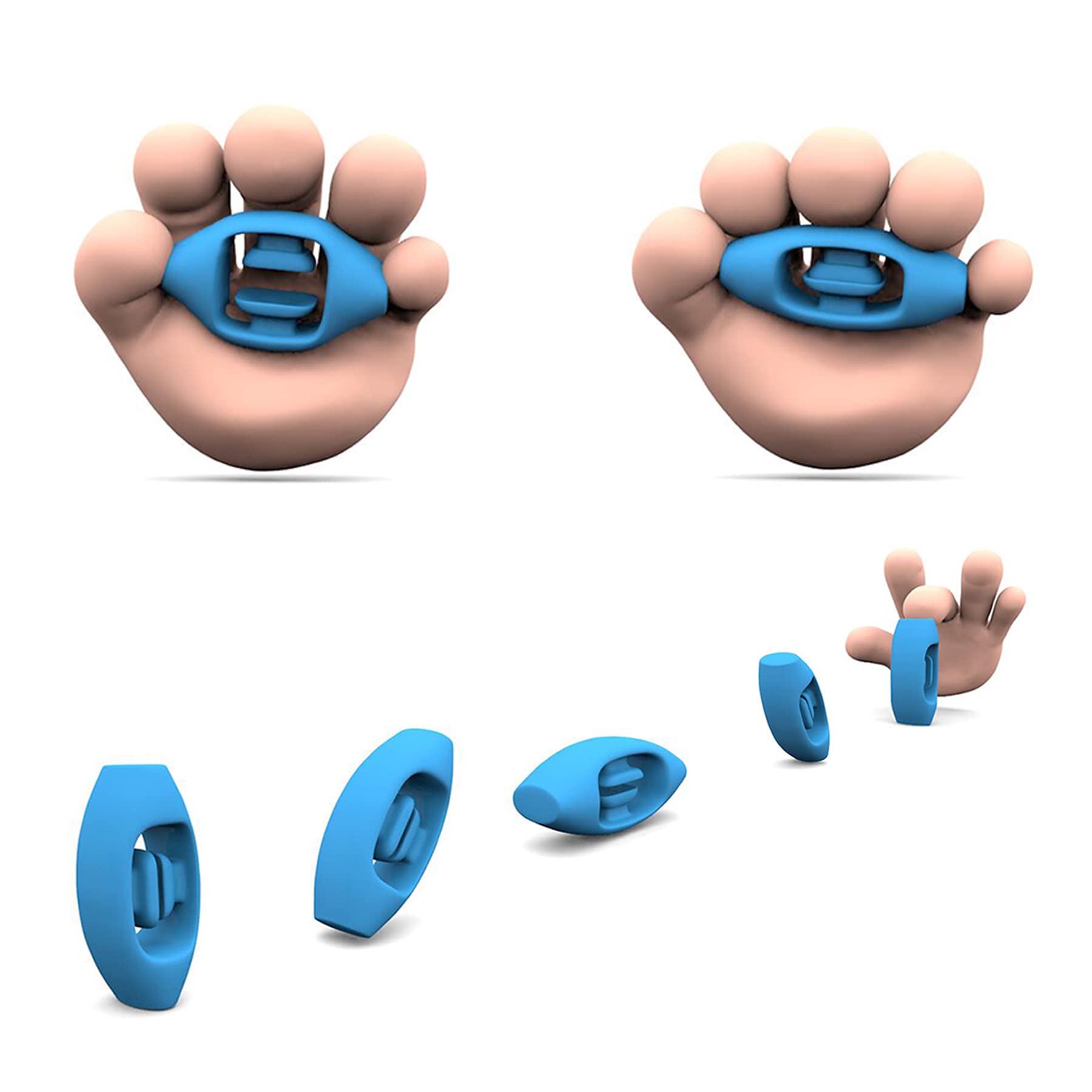 Silicone Snapper Fidget Toy with Suction Cup Multifuncational 2 in 1 Stress Reliever Sensory Fidget Relief Toy (Blue)