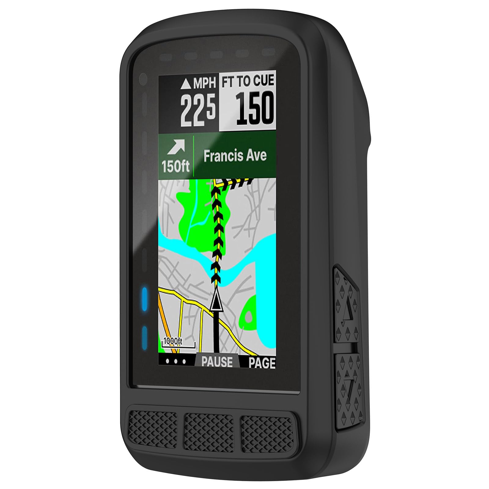 Custodia protettiva in silicone per cronometro Wahoo Elemnt Roam WFCC4 (blu nott