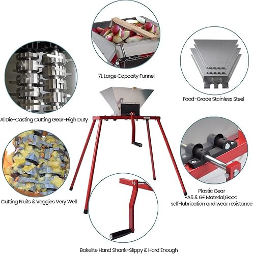 Miniatura 8 de SQUEEZE master Prensa hidráulica de la manzana del vino de la fruta -5.3Gallon/20L con el molinillo de manzana