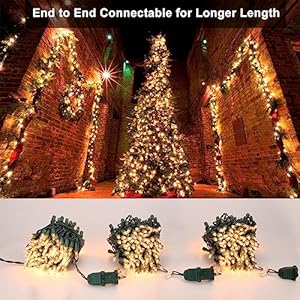 BrizLabs Clear Christmas Lights Outdoor 300 Count 69.6ft Incandescent Christmas Lights Connectable Warm White String Lights UL Certified Xmas Mini Lights Green Wire for Indoor Tree Holiday Party Decor BrizLabs Clear Christmas Lights Outdoor 300 Count 696ft Incandescent Christmas Lights Connectable Warm White String Lights UL Certified Xmas Mini Lights Green Wire for Indoor Tree Holiday Party Decor