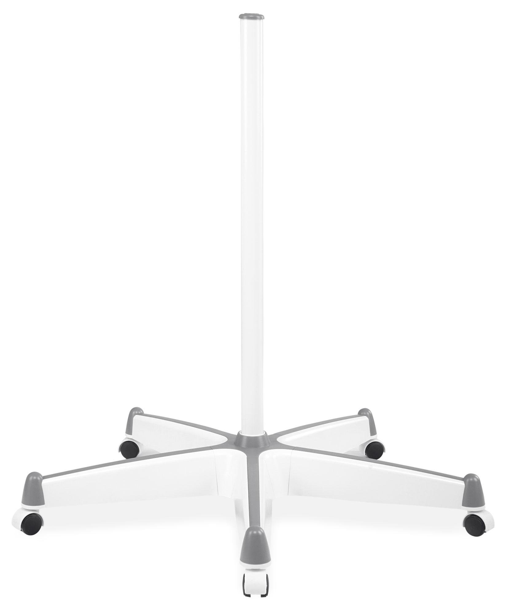 Showlite RS-100W Statívio Con Ruote Per Lampada Con Lente (5 Piedini Con Ruote, Altezza: 70 cm, Diametro Tubo Interno: 1,3 cm) Bianco