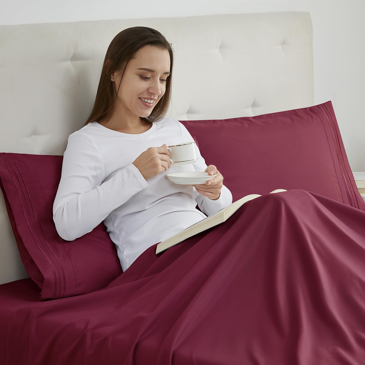 Amazon｜Nestl Bedding プレミア1800 ピローケース - 100% 豪華で