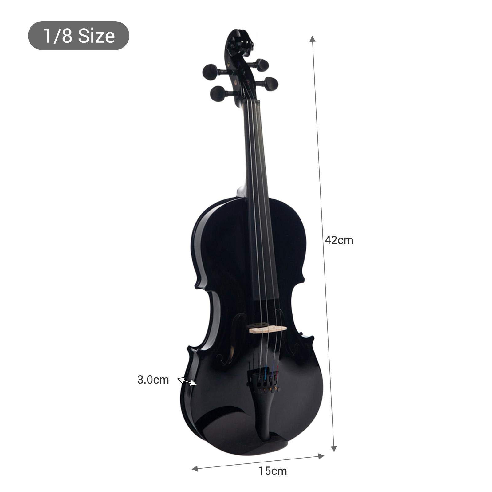 4/4 3/4 1/2 1/4 1/8 Set violino acustico fatto a mano in lega di tiglio e materiale in legno brasiliano con custodia per arco per bambini studenti 18