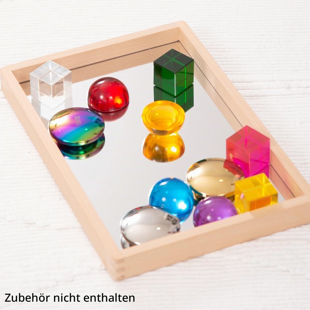 TickiT Kleines Spiegeltablett aus Holz 73536
