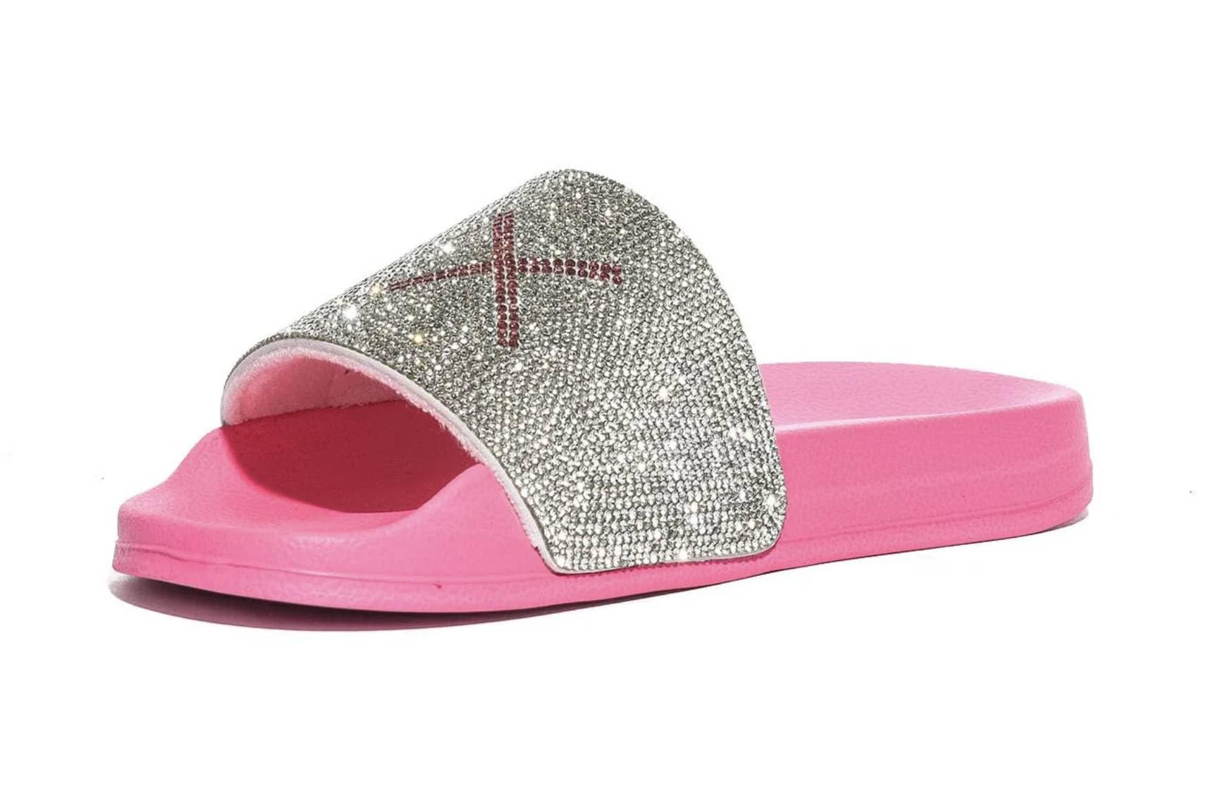 SUN68 Slippers strass beach donna 62 fuxia fluo DS26SU27 X36211