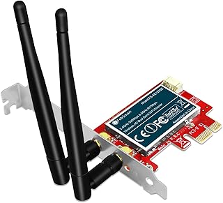 Wireless AC 1200Mbps PCIE WiFi Card with WiFi Stereo Adapter for Windows 11, 10 (32/64bit), Windows 8.1 64bit and Windows Server 2012, 2012R2, 2016, 2019, 2022 Desktop PCs (FS-AE120SE)