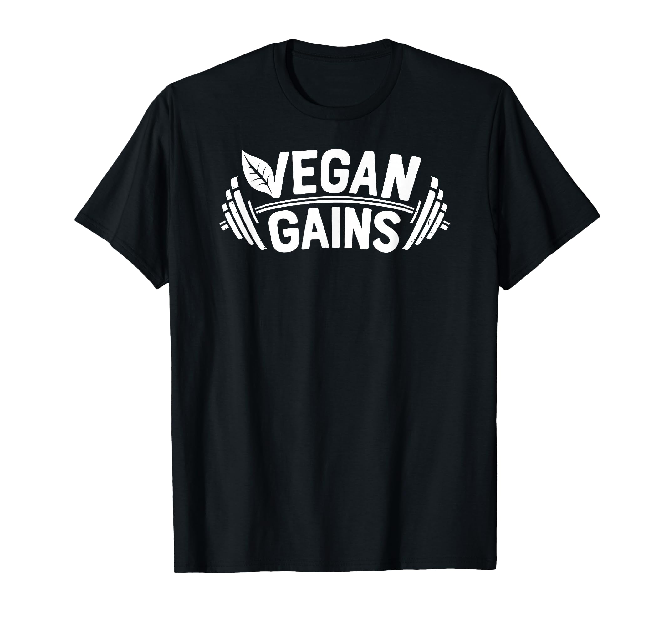 Vegan Gains T Shirt for Men Women Vegetarian Funny Gym Wear T-Shirt