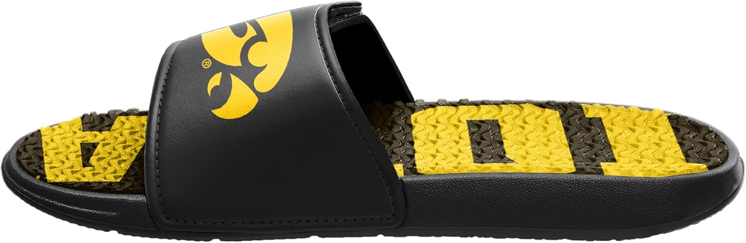 FOCO Iowa Hawkeyes NCAA Mens Gradient Wordmark Gel Slide - S - Image 4