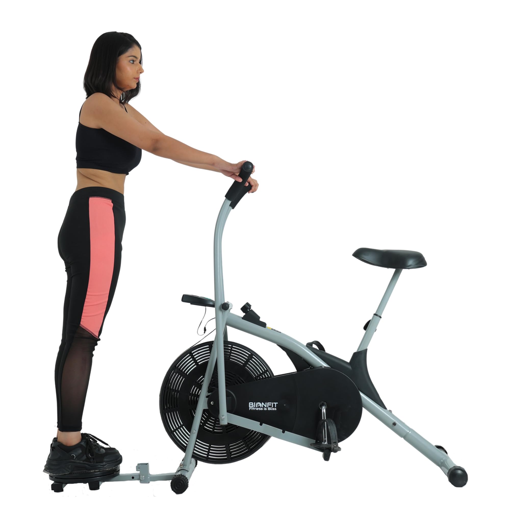 BIONFIT® Air Bike for Men & Women Home Gym Exercise | 2-Year Warranty | Curved Design Gym Cycle with Twister | Max User Weight: 120 Kg | Best Exercise Machine for Fat Loss | DIY Installation-image-12