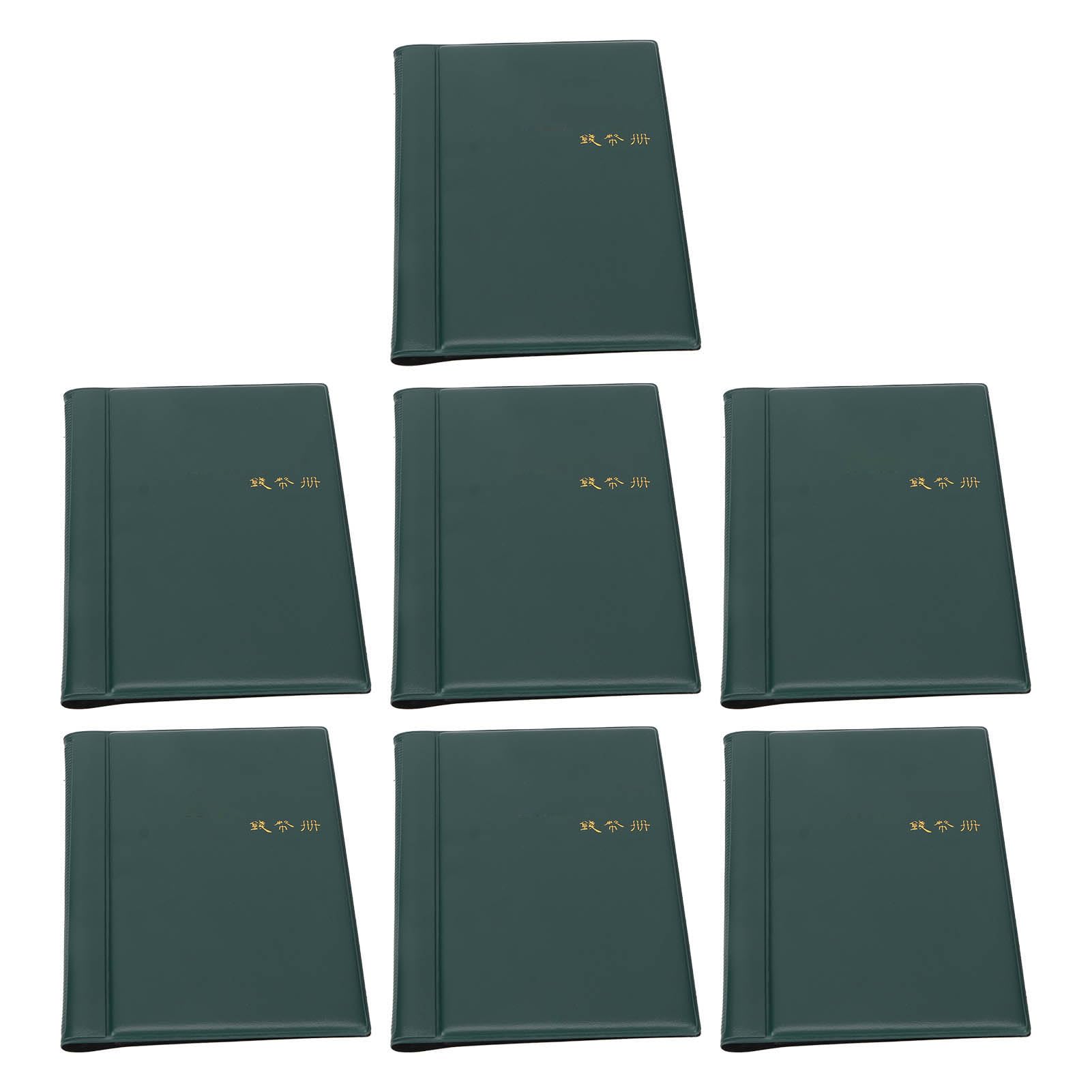 Book da collezione di monete da 7 pezzi pagine vere trasparenti per polvere impermeabile da 120 tasche collection book album