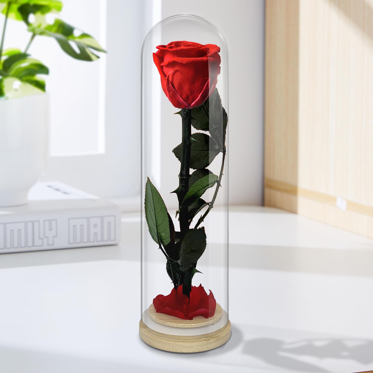 Amazon｜プリザーブドフラワー 1輪バラ プレゼント レッド 枯れない花