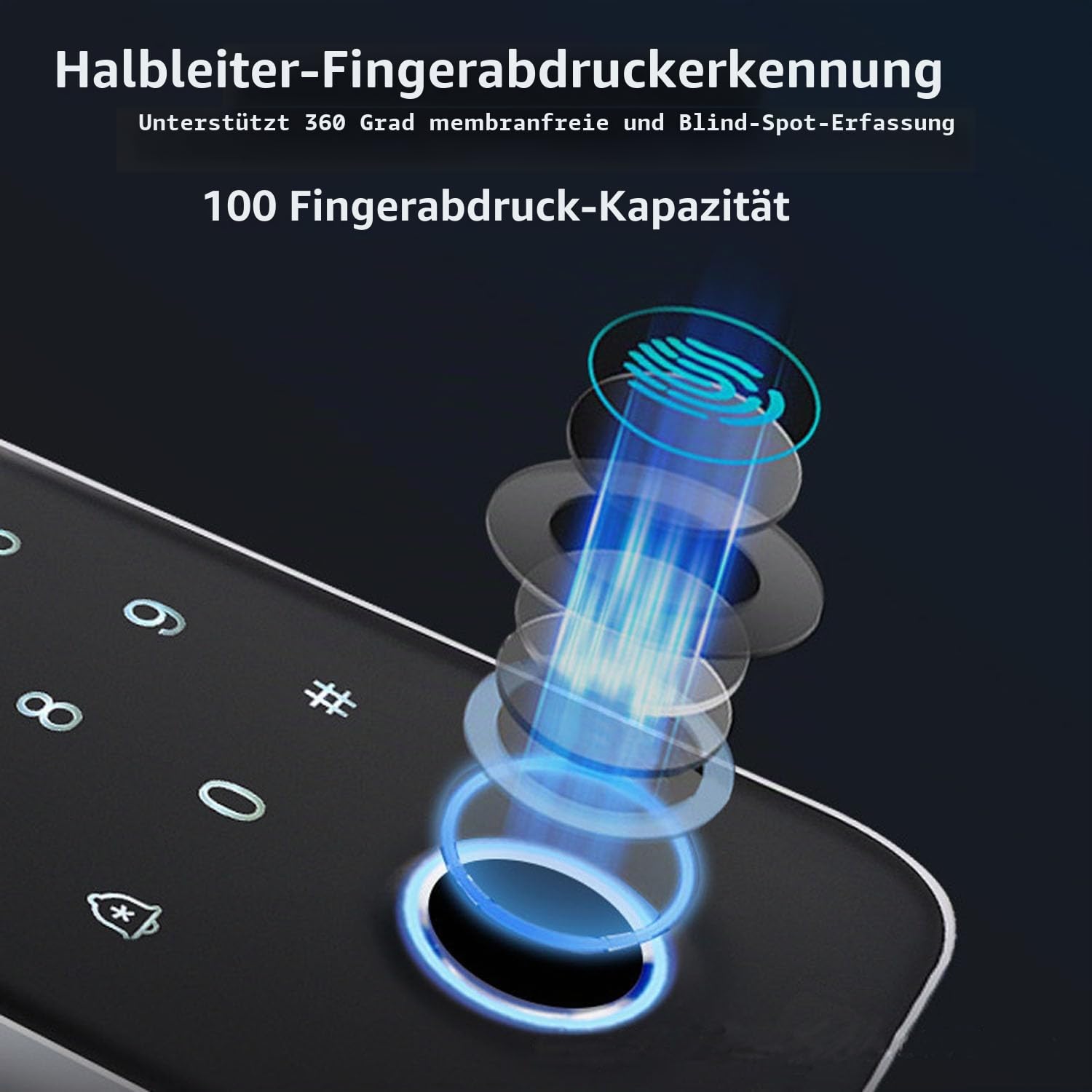 YAVIS Kit WiFi TUYA Türöffner mit Bildschirm Fingerabdruck Zugangscontroller wasserdichte Touch Tastatur RFID ID/IC NFC Kartenleser WG26/34, Elektromagnetisches Schloss 180kg, Netzteil 12V, Türglocke