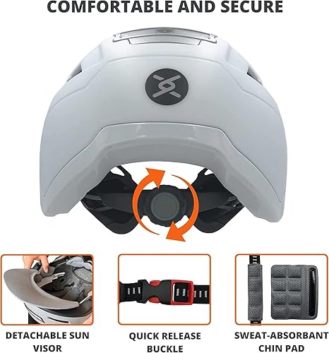 Miniatura 4 de Casco de bicicleta con luces LED  Casco urbano de bicicleta para adultos, hombres y mujeres  CPSC y NTA-8776 Dual Certified  Clase 3 E-Bikes,