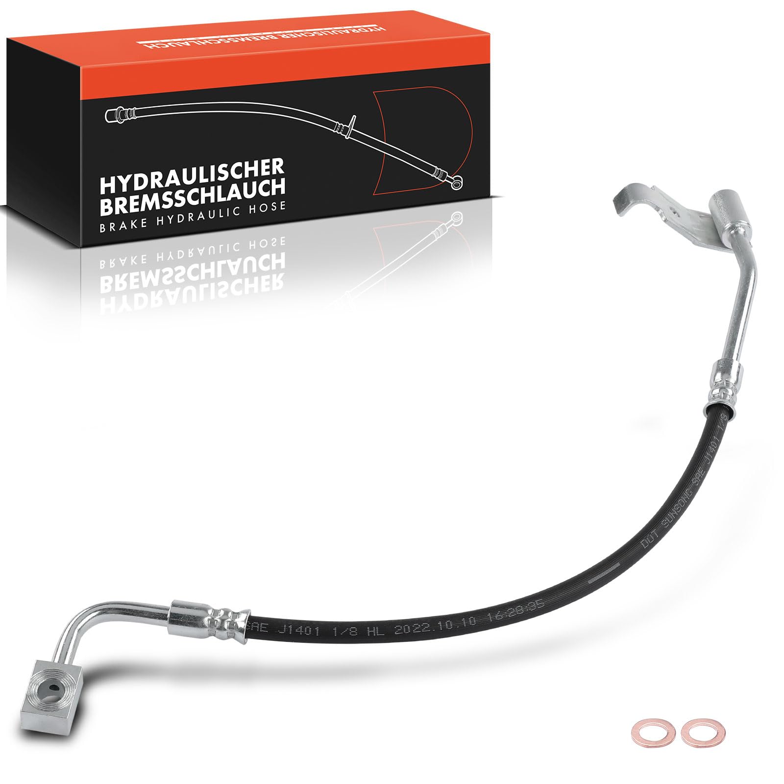 Frankberg Tubo Freno Tubo Freno idraulico Posteriore destro Compatibile con Wrangler III JK Wrangler IV JL Replace# 68171956AC,2201924