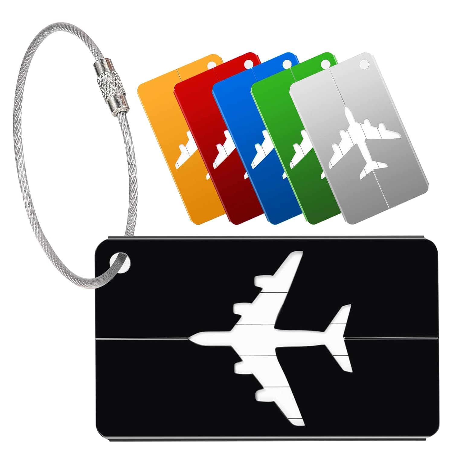 Travel Handbag and Suitcase Tag Luggage Identifier, Multicolour Baggage Tags for Easy Bag Recognition, Durable Travel Accessories, (Pack of 4) Metal-image-7