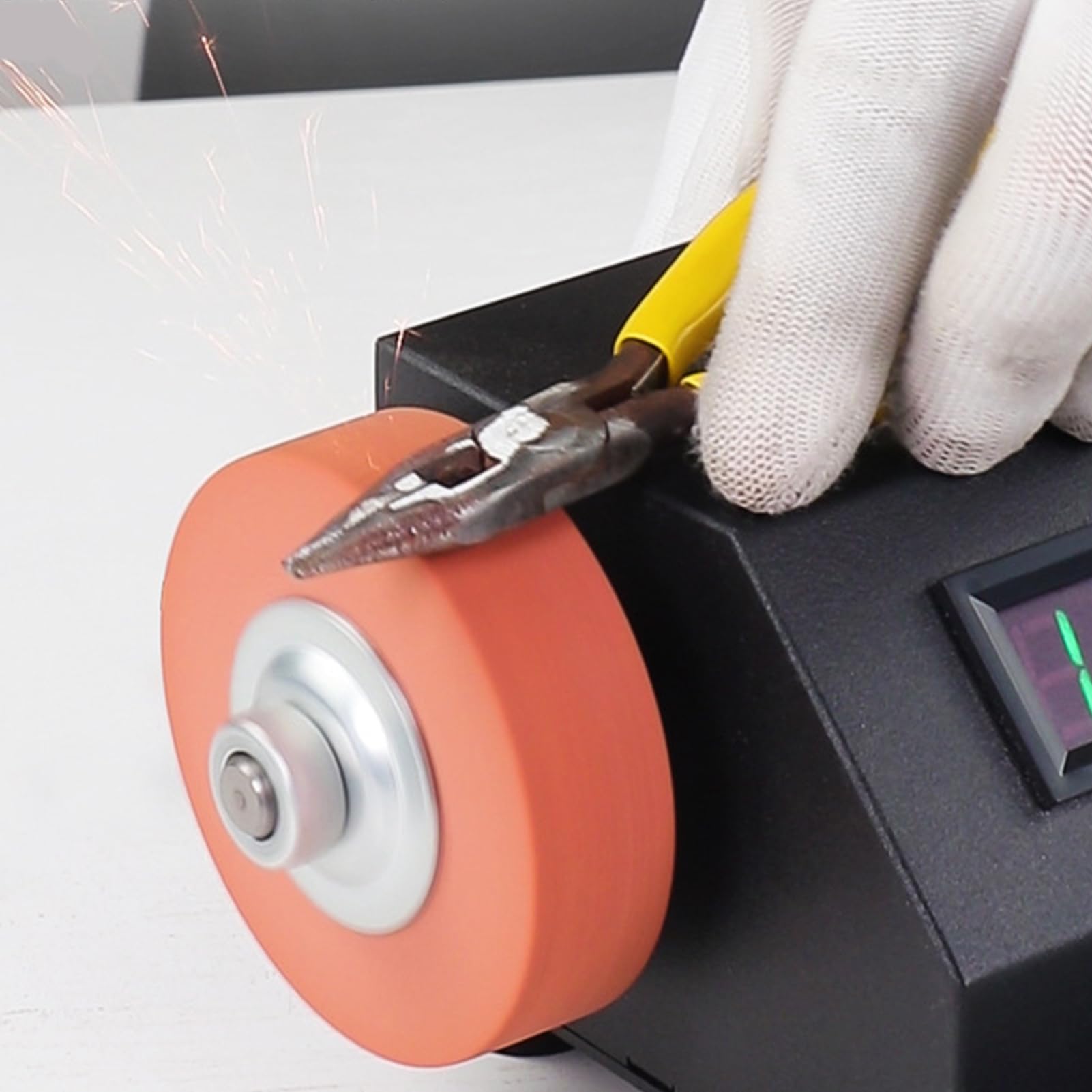 Piccola smerigliatrice da banco, smerigliatrice da banco Levigatrice a | Smericante da banco in miniatura da 350 W professionale, alta precisione con 10 cinture di levigatura