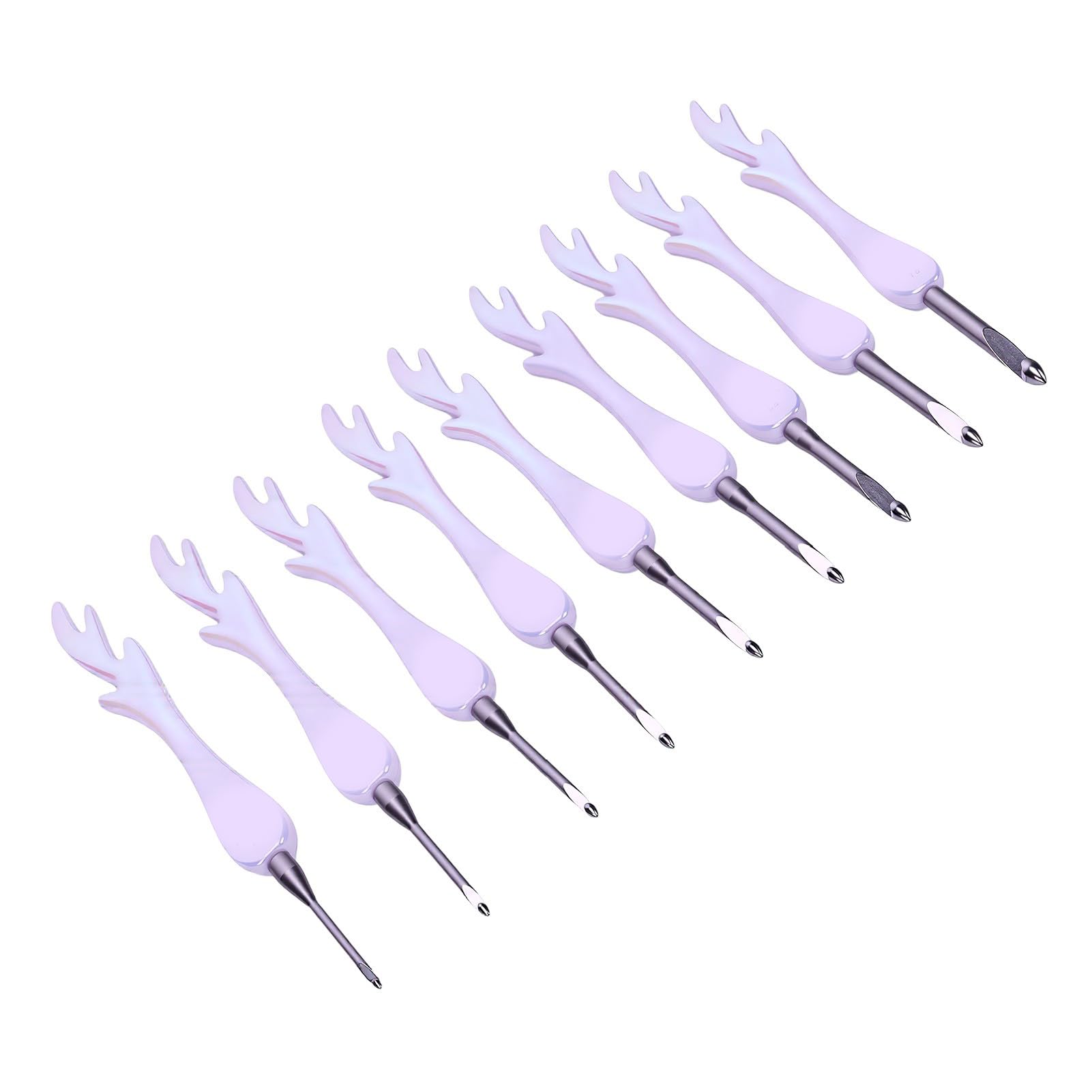 banapoy Set di Uncinetti, 9 Pezzi 2,5-7,0 Mm Punte Scorrevoli Lisce Uncinetti Ergonomici Leggeri, in Alluminio Portatili con, per Principianti Filati per Maglieria Fai-da-te