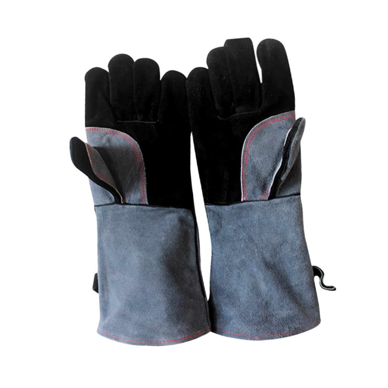 Guanti Resistenti al Calore da Barbecue e Forno in Pelle Bovina | Coppia, Antiscivolo e Isolanti, per Cucina e Picnic, Protezione per Griglia, Stufa e Saldatura
