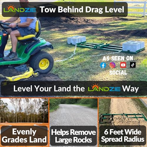 Image of LANDZIE - Drag Harrow 6 FT, Tow Behind Driveway Grader
