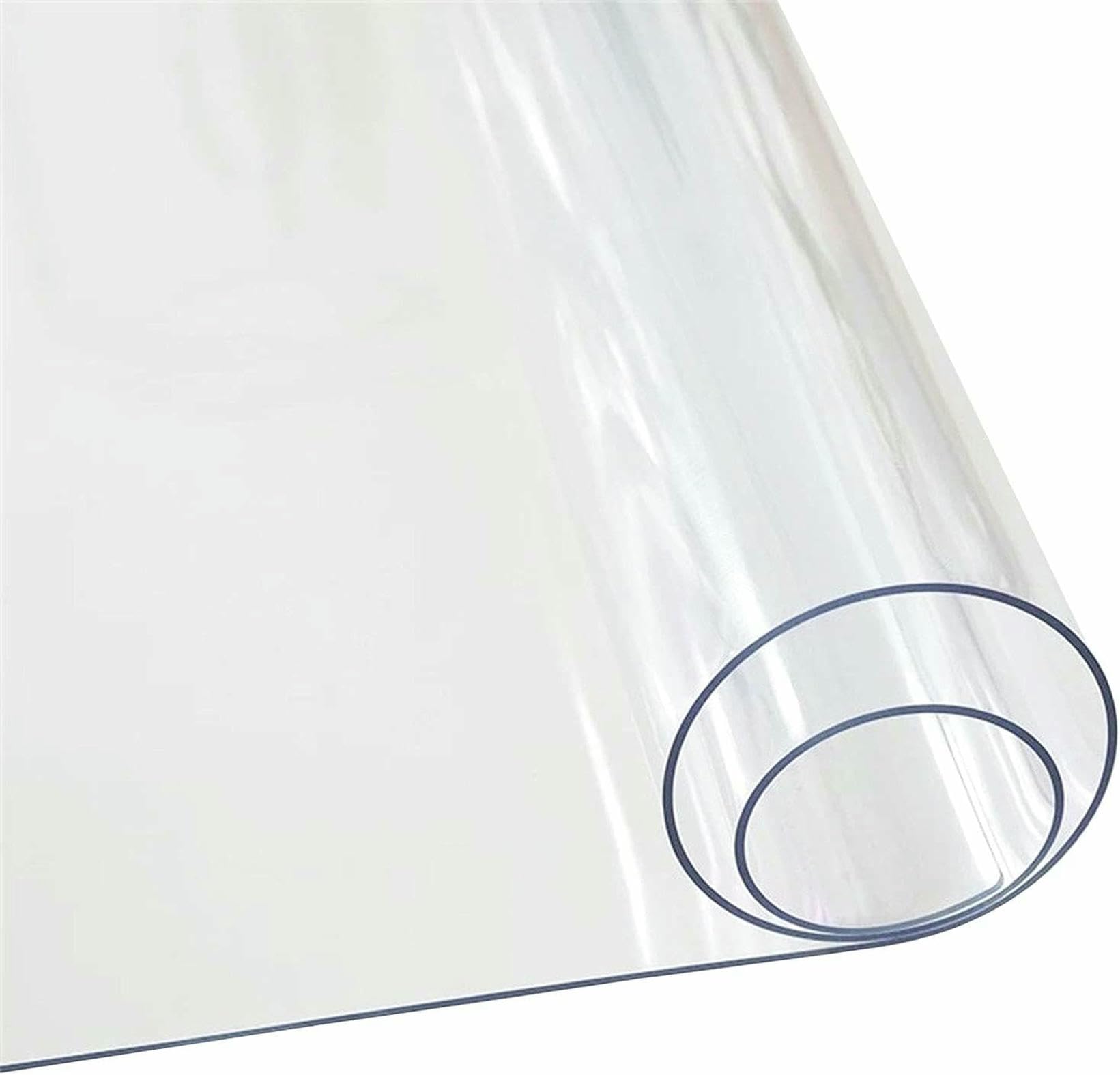 Couvre-table en PVC transparent 0,5 mm sur mesure pour bureau