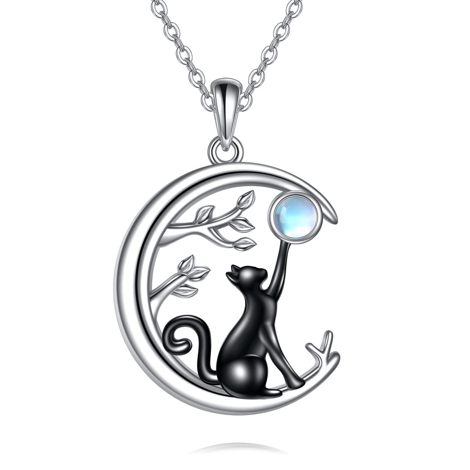 JERWLI Tier Halskette Sterling Silber Esel Golden Retriever Giraffe Hund Panda Koala Otter Highland Cow Waschbär Häschen Geschenk für Anhänger