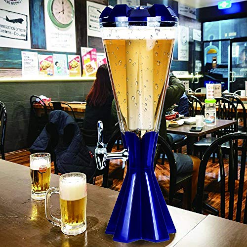 REAWOW 3L Drankzuil Beer Tower Dispenser Drink Dispenser met Ice Tube en LED Lights Keg Tag voor keukenfeest - Image 8