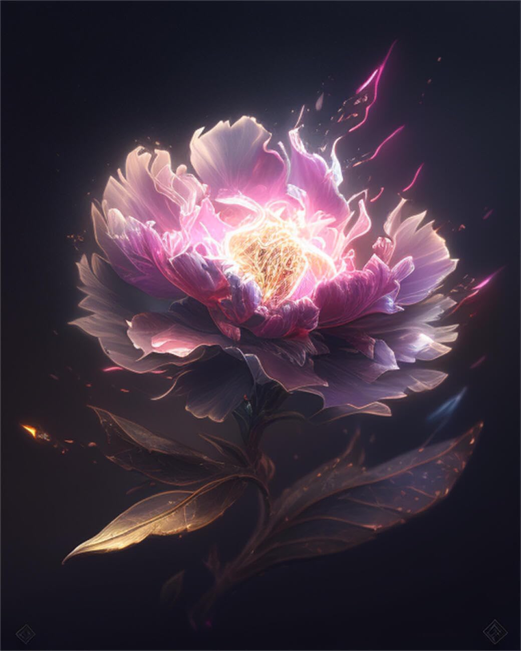 AMBATTERY Flowers DIY Cross Stitch Kit with Beads Pink Peony Bead Embroidery Kit for Adults Needlepoint Tapestry Set Beaded Stitching 60x80cm