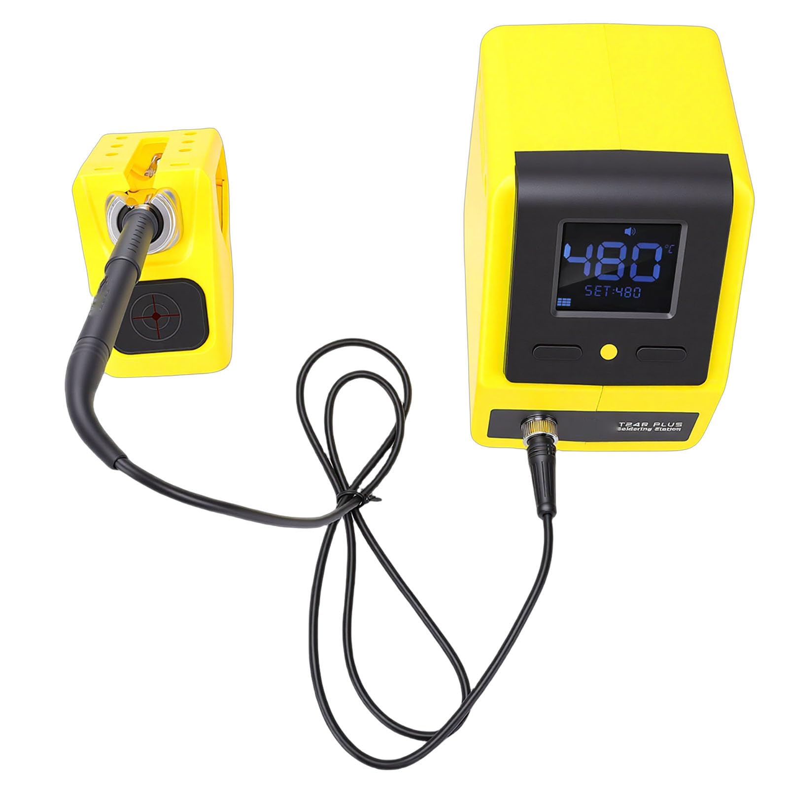 GOWENIC Zestaw Stacji Lutowniczej, 120 W, Szybkie Nagrzewanie, Regulacja Temperatury PID, Wyświetlacz LCD, Automatyczny Tryb Uśpienia, z Antystatycznym Przewodem Uziemiającym, do (wtyczka UE)