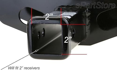 Miniatura 2 de Cubierta de enganche de metal con bandera negra estadounidense de 5 x 3 pulgadas se adapta al receptor de 2 pulgadas negro con línea azul