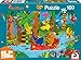 Schmidt Spiele- Puzzle Infantil (100 Piezas), diseño de ratón en la Jungla, Color carbón (56313)