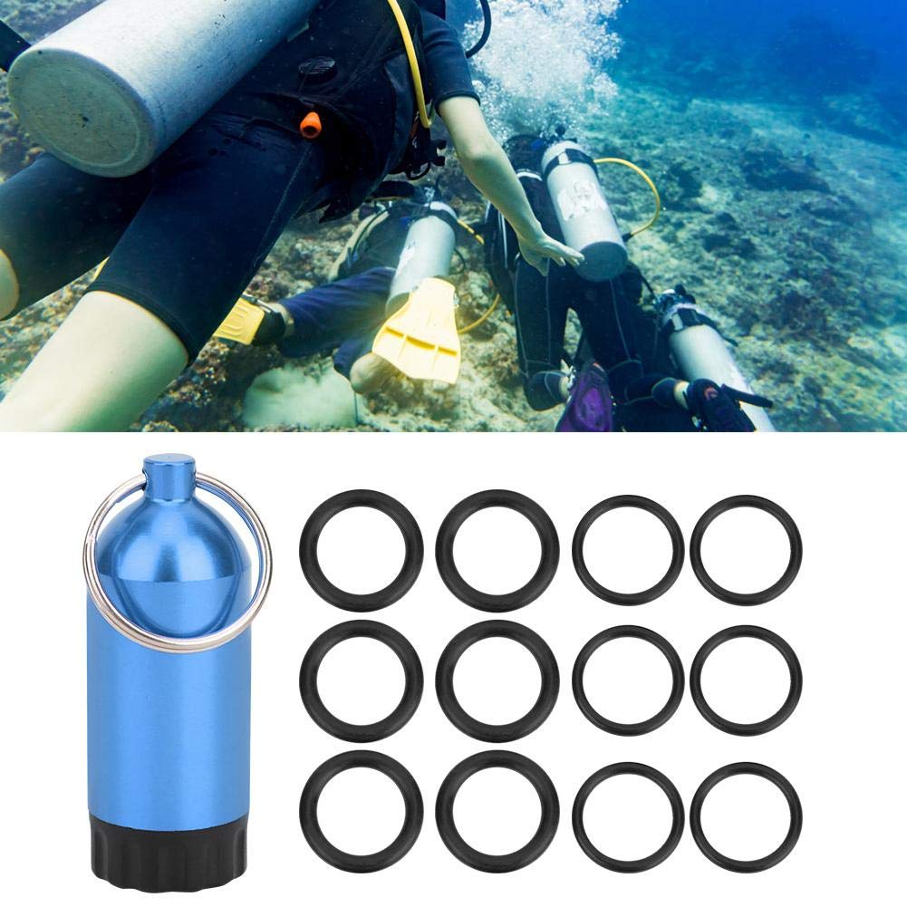 Scuba Tank, Mini Tank Key Ring Diving Cylinder Valve Sealing Ring O Rings Mini Cylinder Storage Bottl for Underwater Diving Breathing Training