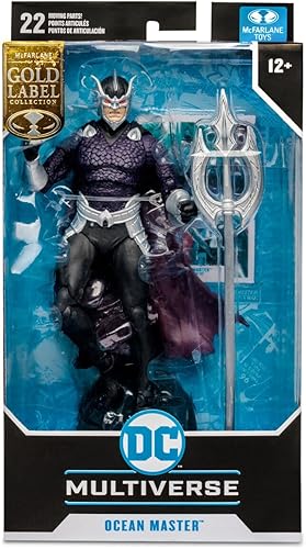 Miniatura 8 de McFarlane Juguetes - Figura de maestro oceánico de etiqueta dorada de 7 pulgadas - Figuras DC Multiverse - Juguetes Aquaman - Figura de acción de