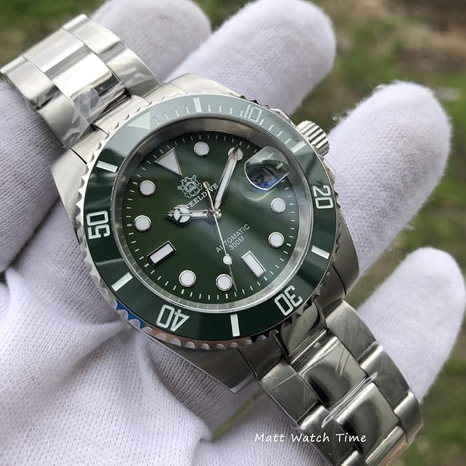 SteeldiveAU Steeldive SD1953 Diving Watch, SUB (Hulk) 2020 ver, NH35, AR Sapphire, Lume, Green, 300m Diver, BNIB